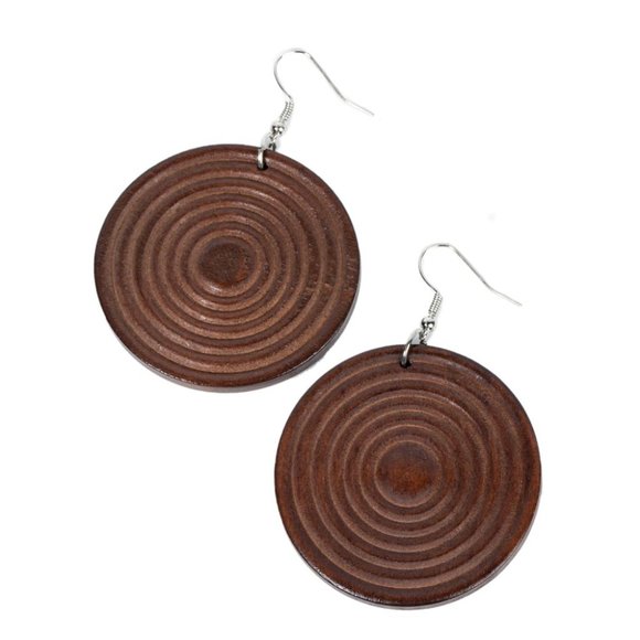Caribbean Cymbal - Brown Earrings - Picture 2 of 2